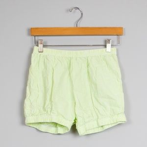 Pastel Green and White Striped Bubble Shorts